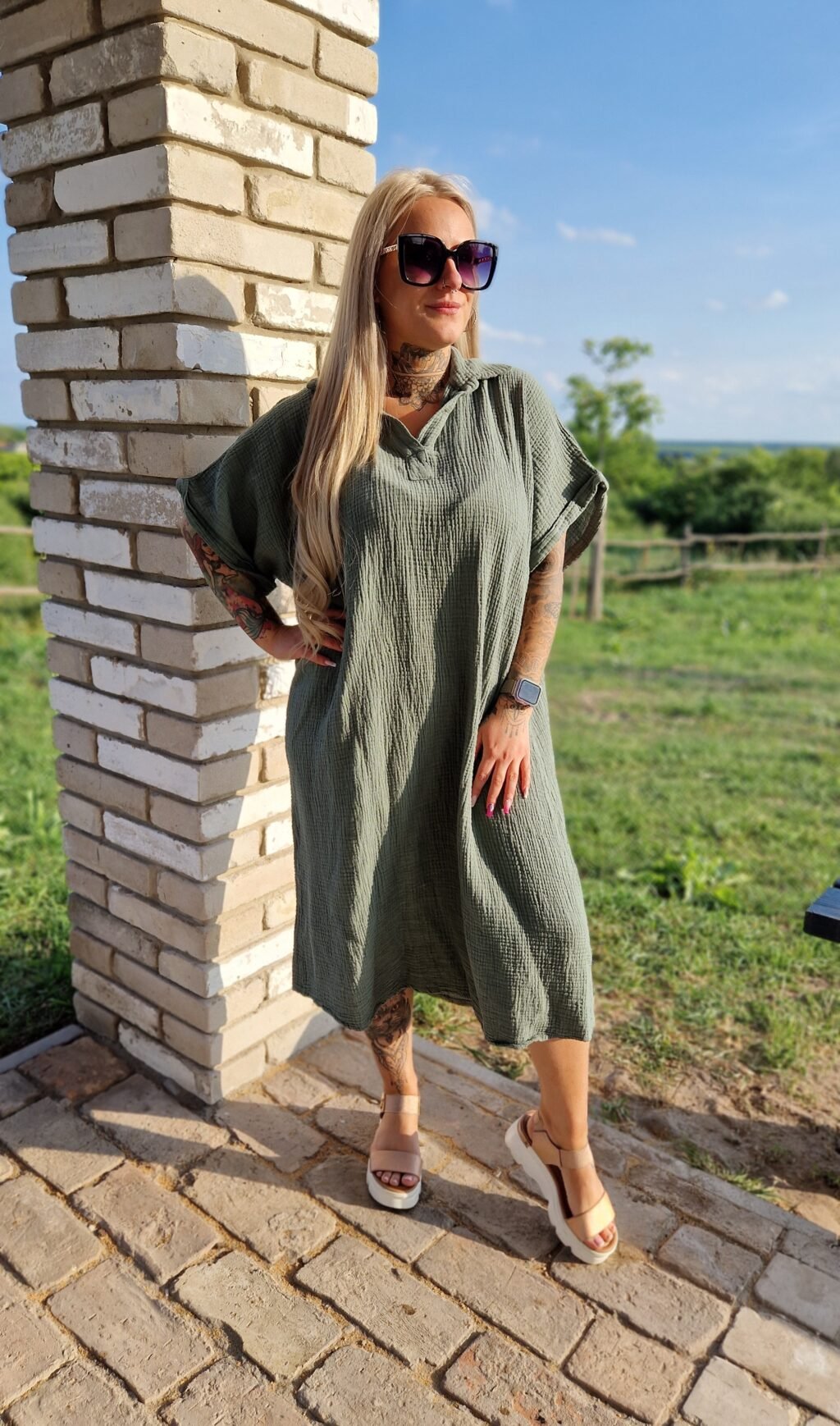 Viktória Pamutruha Khaki - Image 3