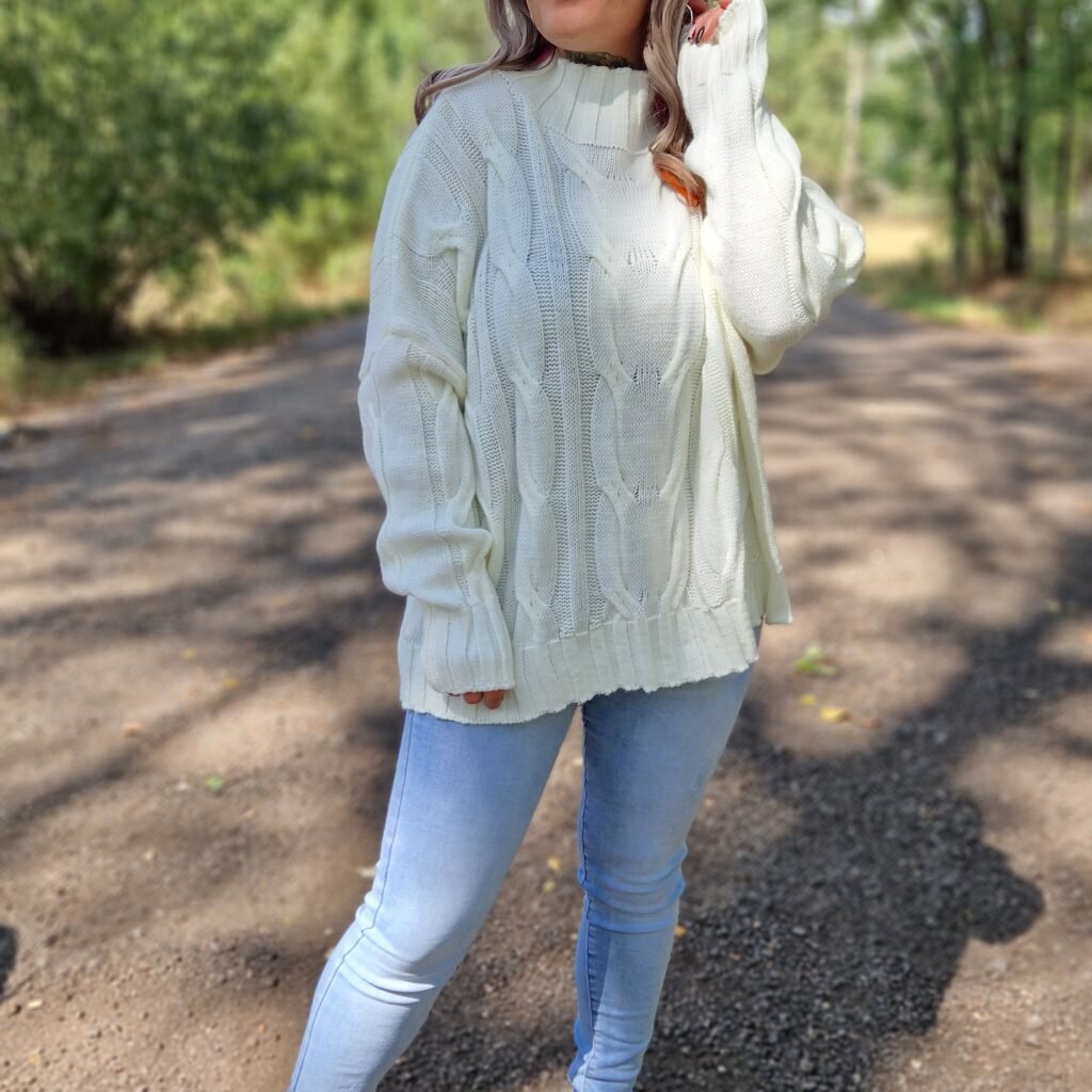 Rebeka kötött pulóver fehér