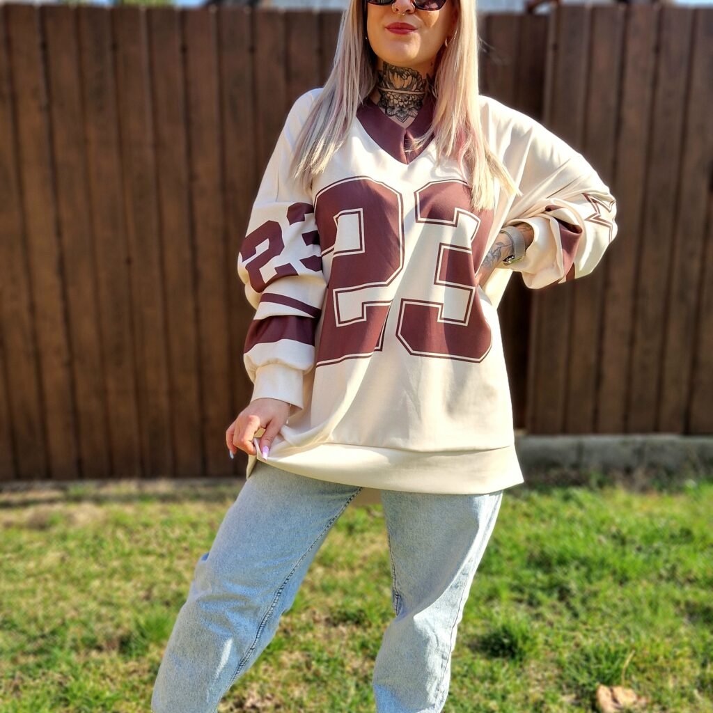 Mira Bézs oversized pulóver