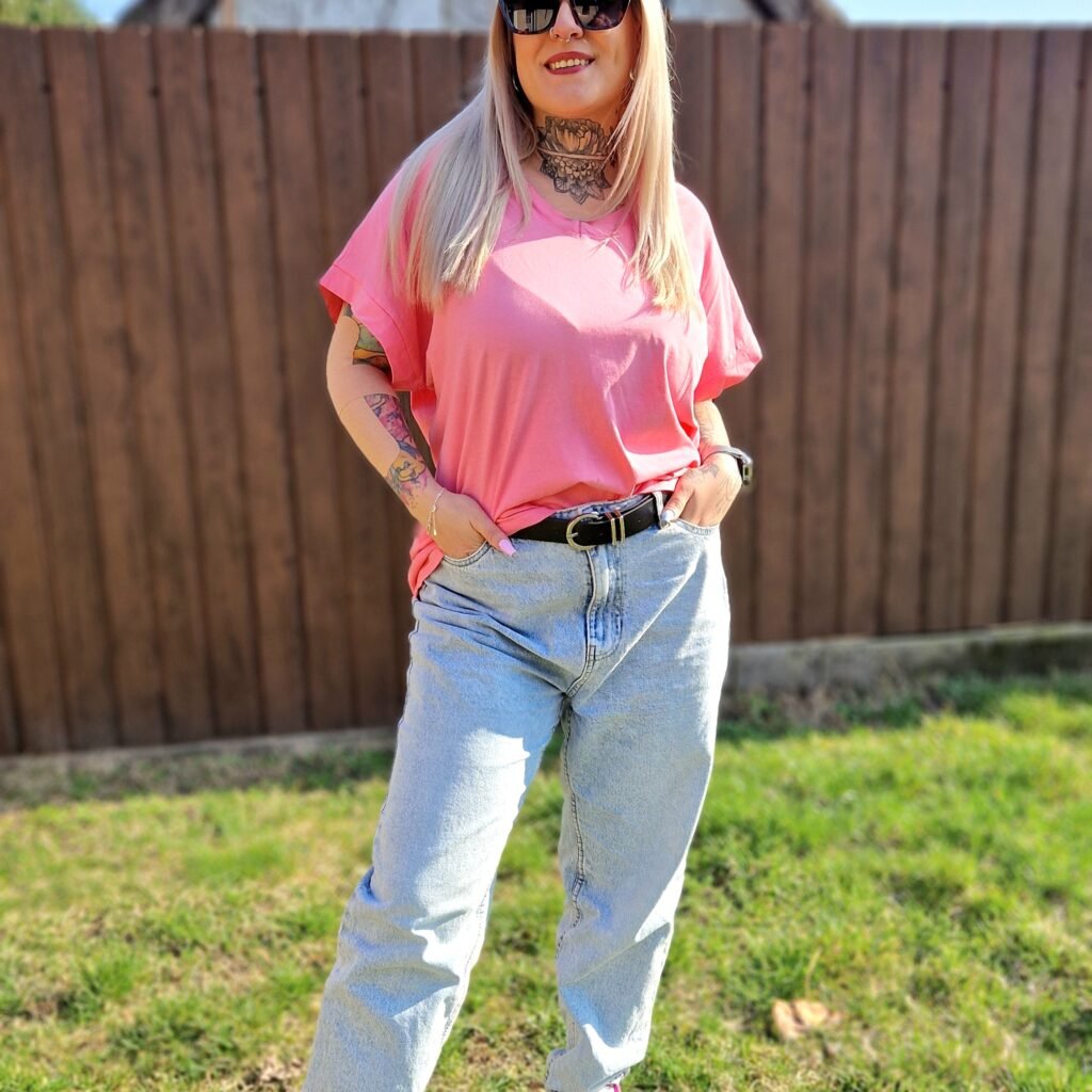 Nara Rózsaszín pamut póló