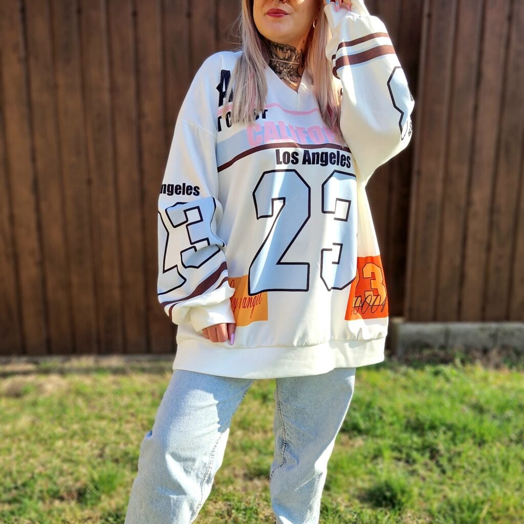 Lola Fehér oversized pulóver