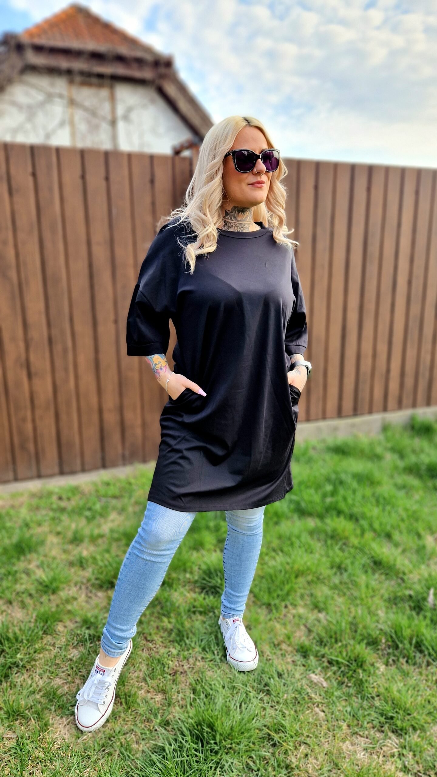 Amélie fekete tunika