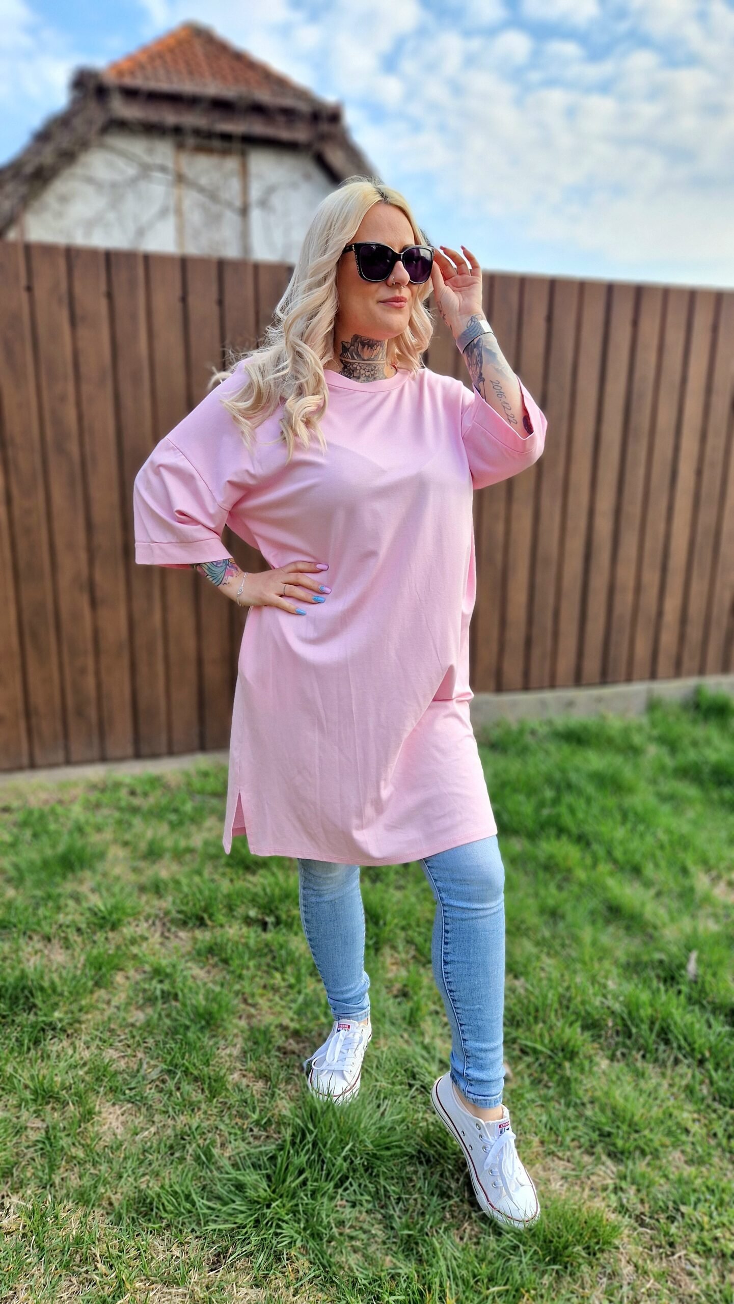 Amélie rózsaszín tunika