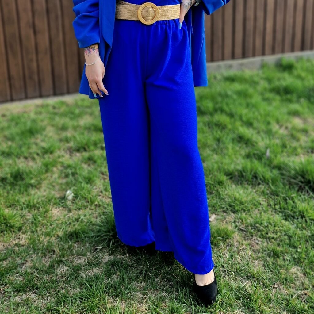 Léna kék bő szárú nadrág