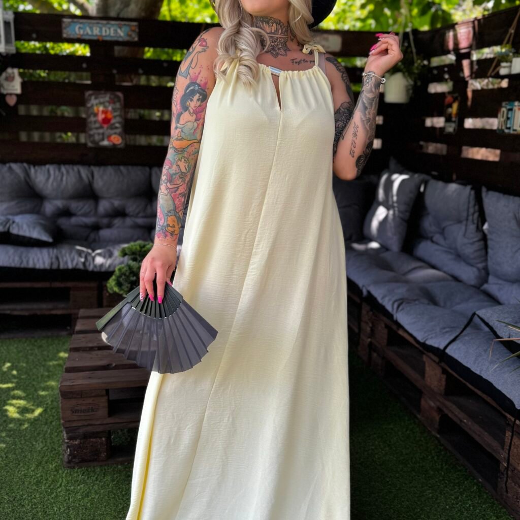 Emma maxi ruha halványsárga