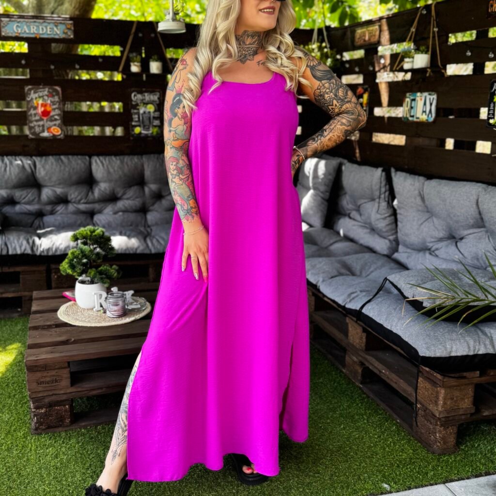 Médea Maxi ruha ciklámen