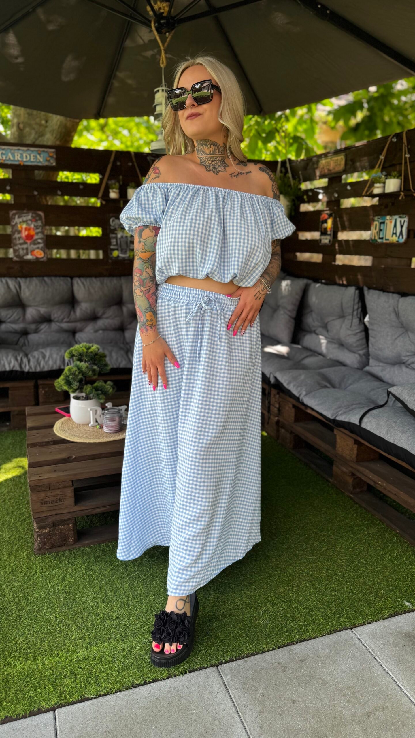 Emese Szett Babakék-fehér - Image 2