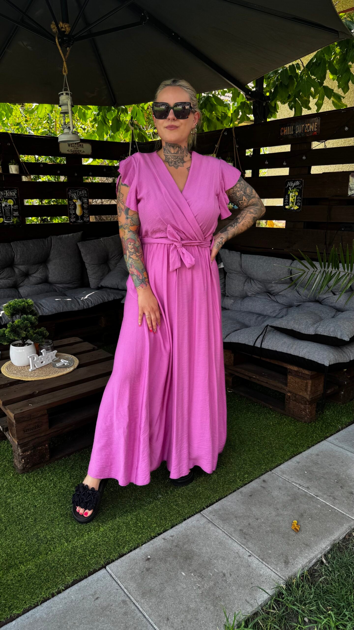 Larina maxi ruha- Bubblegum rózsaszín - Image 2
