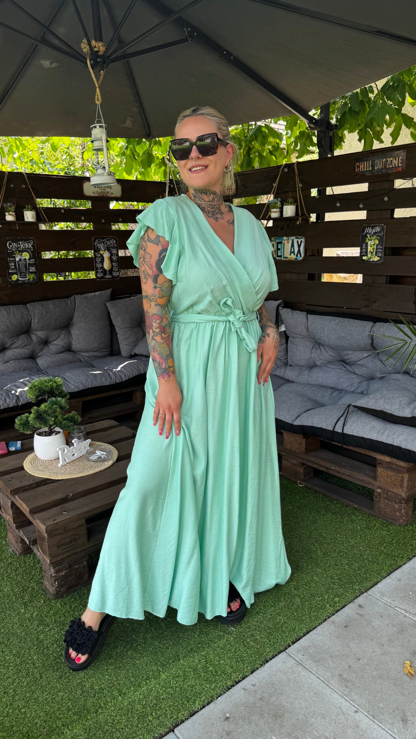 Larina maxi ruha- Menta - Image 2