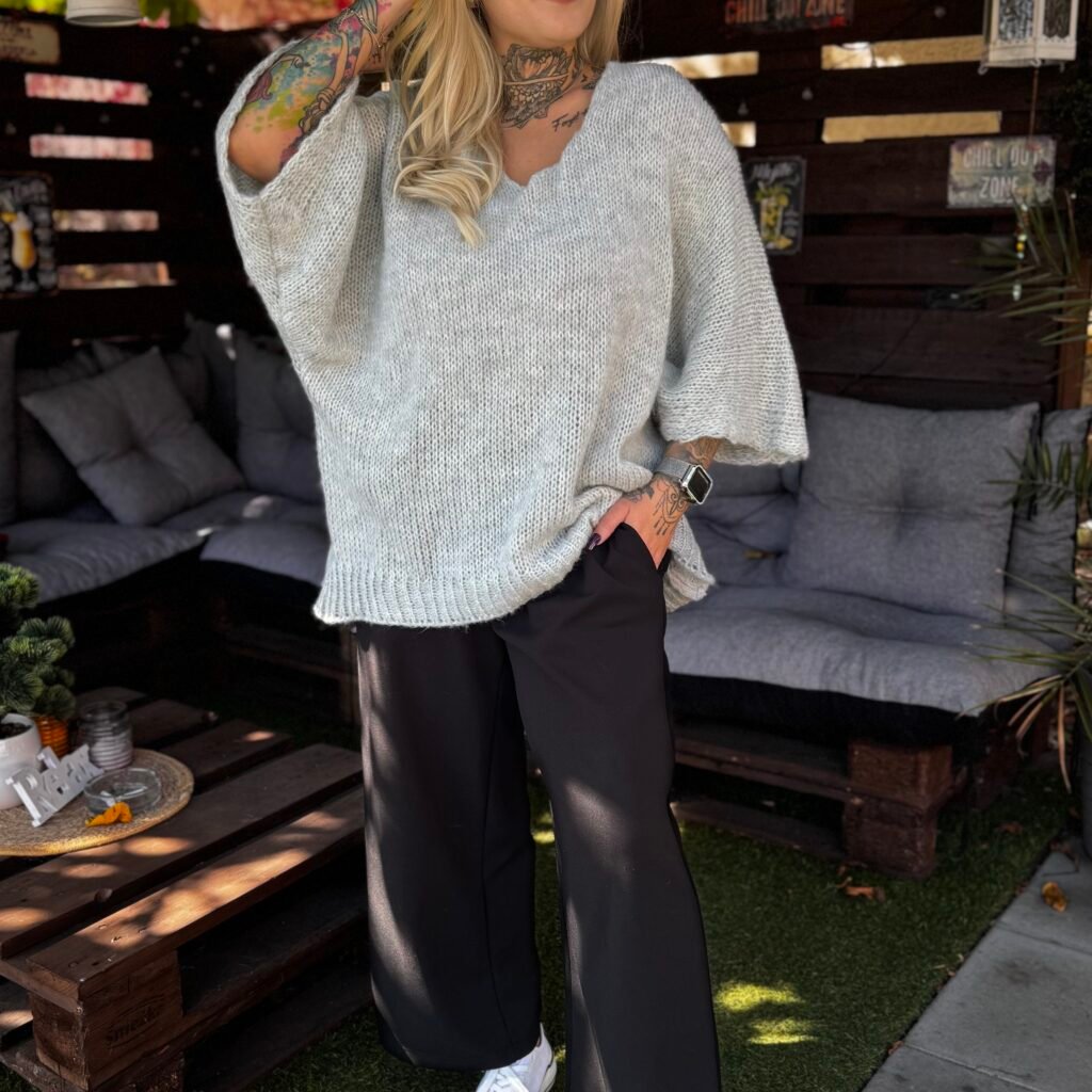 Melissa kötött felső -Szürke